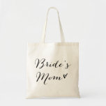 Bride's Mum | Black Modern Calligraphy Bag<br><div class="desc">Elegant tote bag for the mother of the bride featuring modern calligraphy. Other wedding bags are available in my store.</div>