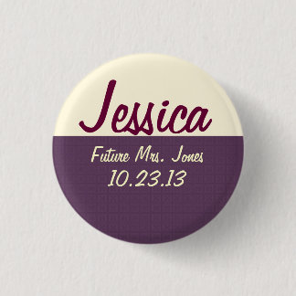 Bride's Name Tag 3 Cm Round Badge