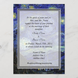 Bride's parents  invitation, Starry Night Invitation