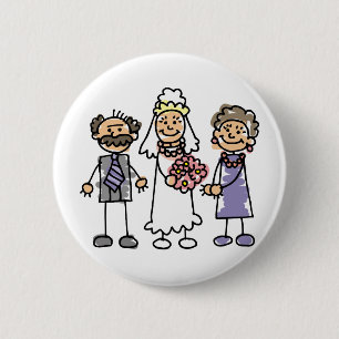 Brides Parents Wedding Day Before Ceremony 6 Cm Round Badge