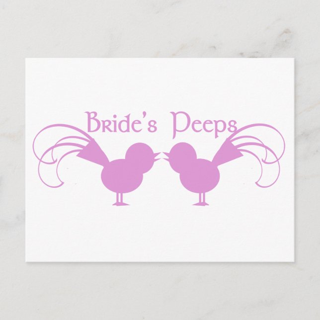 Bride's Peeps/ Pink Postcard (Front)