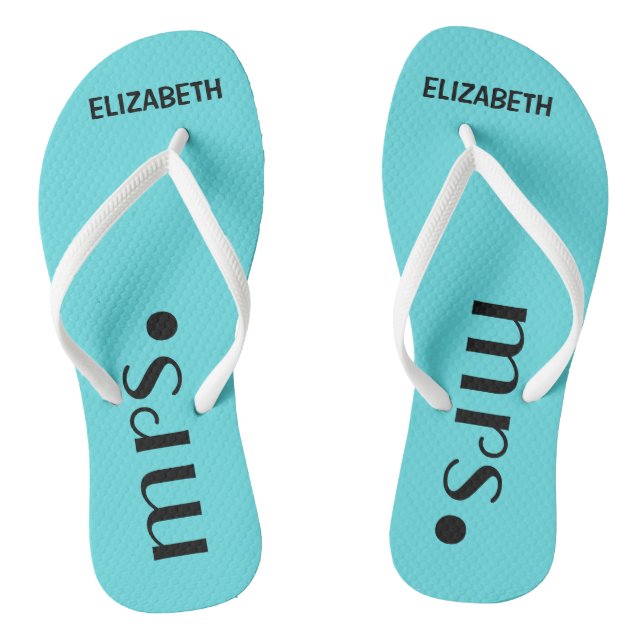 Brides Reception Personalised Thongs (Footbed)