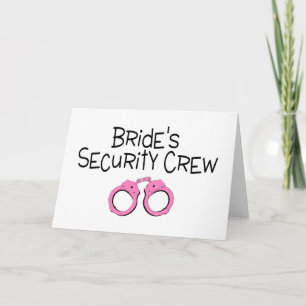 Brides Security Crew Pink Handcuffs Card