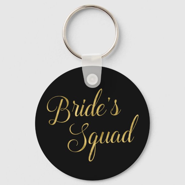Bride's Squad Bridesmaid Gift Key Ring (Front)