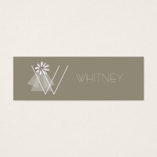 Bride's Veil Daisy Flower Monogram Bridal Gift Tag