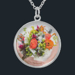 Bride's Wedding Bouquet Add Your Photo Keepsake Sterling Silver Necklace<br><div class="desc">Customise this design today! This gift is perfect for expression for the special occasion.
 Come check out our store,  for all our cool designs.</div>