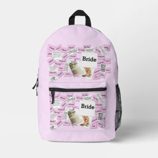 Brides Wedding Day All over print backpack