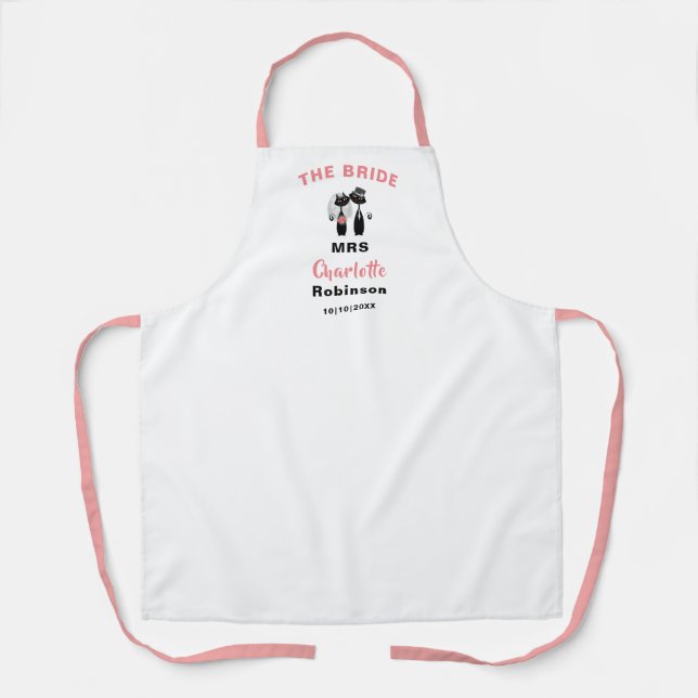 Brides Wedding Day Special Apron Personalised (Front)