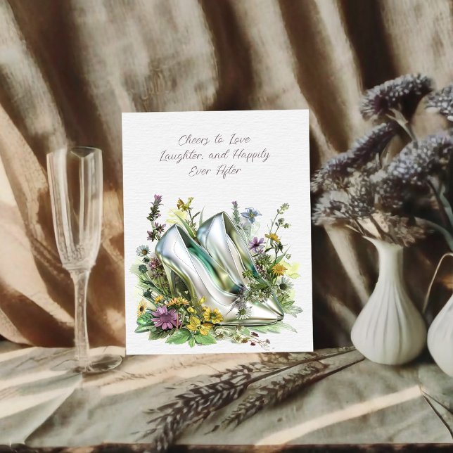 Bride's Wedding Shoes and Wildflowers Card (Creator Uploaded)