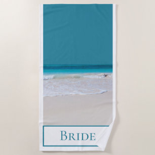 Brides White Sandy Beach Towel