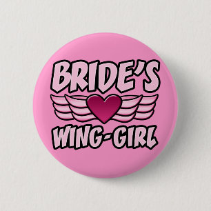Bride's Wing-Girl Bachelorette Party 6 Cm Round Badge