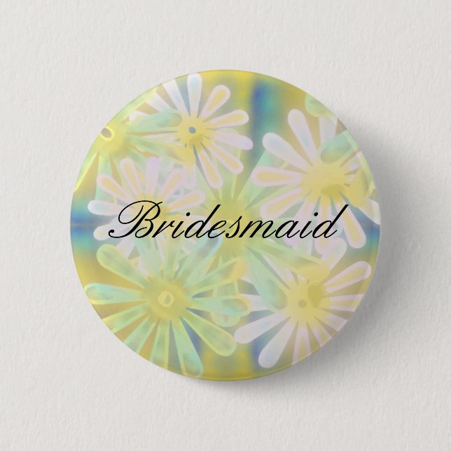 Bridesmaid 6 Cm Round Badge (Front)