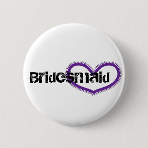Bridesmaid 6 Cm Round Badge
