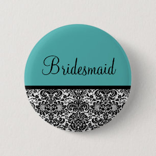 Bridesmaid 6 Cm Round Badge