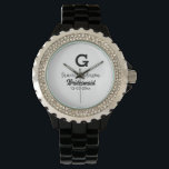 Bridesmaid add name monogram simple minimal modern watch<br><div class="desc">design</div>