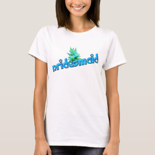 Bridesmaid And Flower Bouquet  T-Shirt