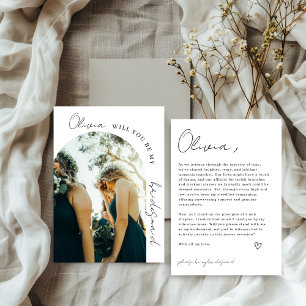 Bridesmaid Arch Photo Proposal Card