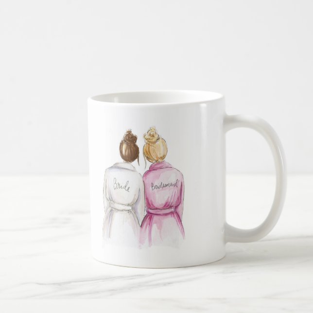 Bridesmaid? Auburn Bun Bride Bl Bun Maid Coffee Mug (Right)