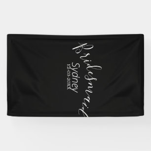 Bridesmaid bachelorette party add name modern banner