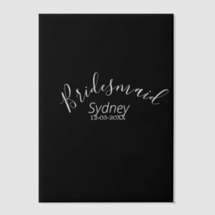 Bridesmaid bachelorette party add name modern vellum invitations