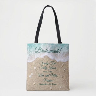 Bridesmaid Beach Waves Sandy Toes Tote Bag