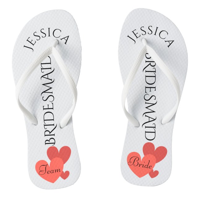 Bridesmaid Beach Wedding | Team Bride Thongs (Footbed)