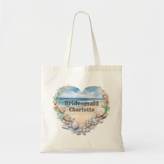 Bridesmaid Beach Wedding Tote Bag (Front)