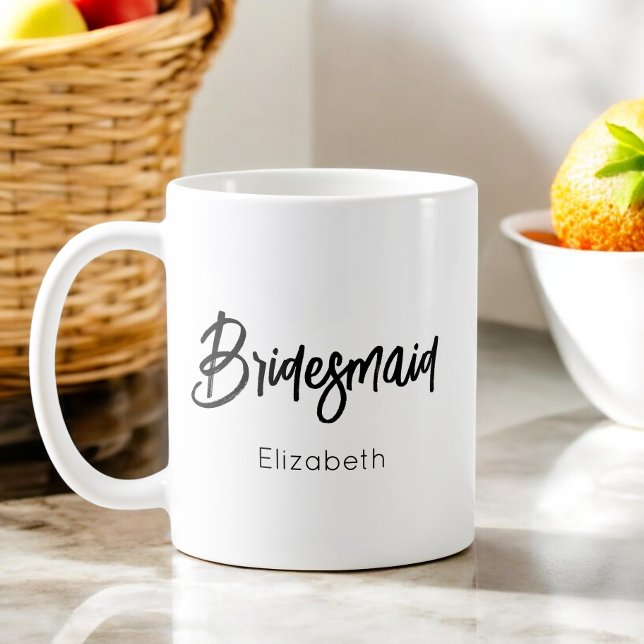 Bridesmaid Black White Mug (Creator Uploaded)