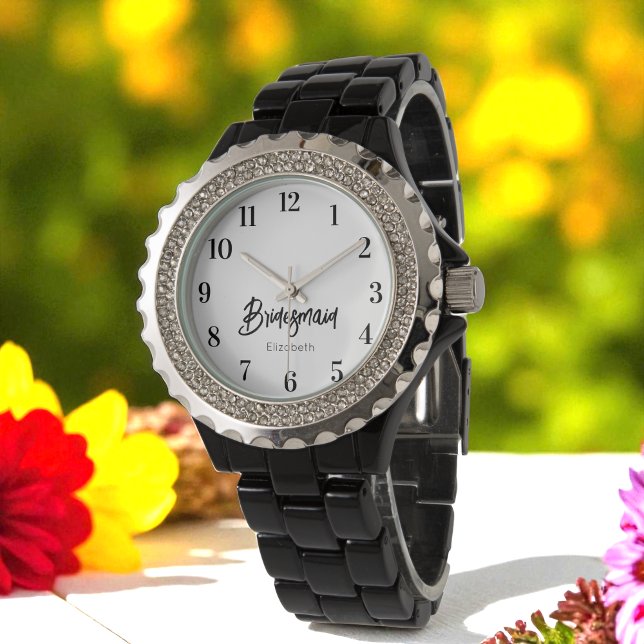 Bridesmaid Black White Wedding Favour Gift Watch (Creator Uploaded)