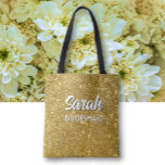 Bridesmaid Bling! Custom cute Wedding attendant Tote Bag<br><div class="desc">Dazzling look! Fun bridal attendant tote bag for the wedding weekend and more! Perfect for Bachelorette party!</div>