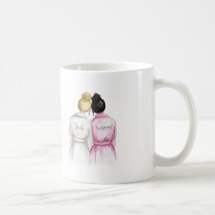 Bridesmaid? Blonde Bun Bride Black Bun Maid Coffee Mug