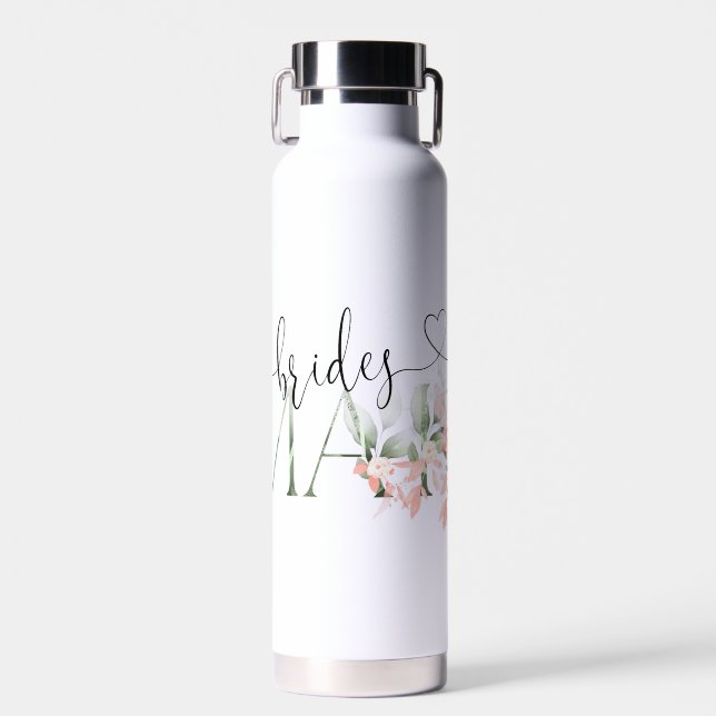 Bridesmaid Bottle Floral Wedding Party Gifts   (Front)