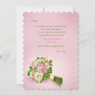 Bridesmaid Bouquet - Will You Be My Bridesmaid Invitation