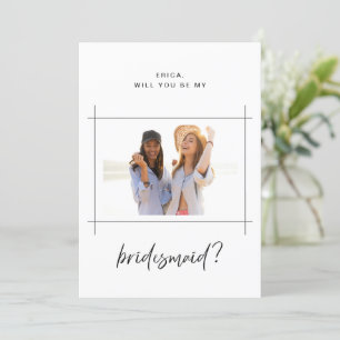 Bridesmaid Bridal Party Proposal Photo Card
