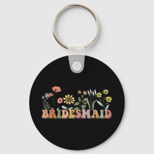 Bridesmaid Bride I Do Crew Wildflowers Bachelorett Key Ring