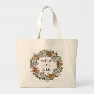 Bridesmaid Bride Mother Groom Flower Girl Large Tote Bag