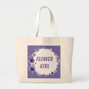 Bridesmaid Bride Mother Groom Flower Girl Large Tote Bag