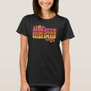 Bridesmaid Bride Squad Bridal Shower Groovy Bachel T-Shirt