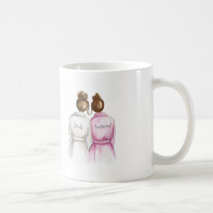 Bridesmaid? Brunette Bun Bride Auburn Bun Maid Coffee Mug