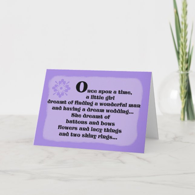 Bridesmaid Card -- Once Upon a Time in Purple (Front)