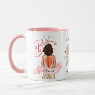 Bridesmaid Caricature Proposal Thank You Custom Mug