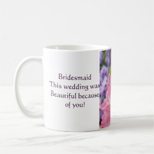 Bridesmaid Coffee Cup Beautiful Wedding Party