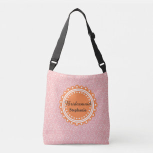 Bridesmaid Crossbody Bag Peach Pattern