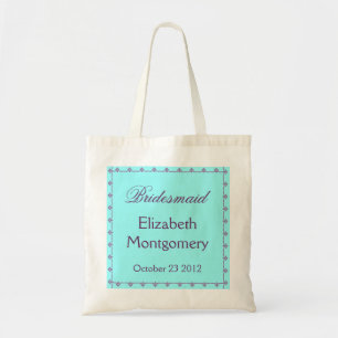 BRIDESMAID Custom Name Wedding Bag Blue and Purple