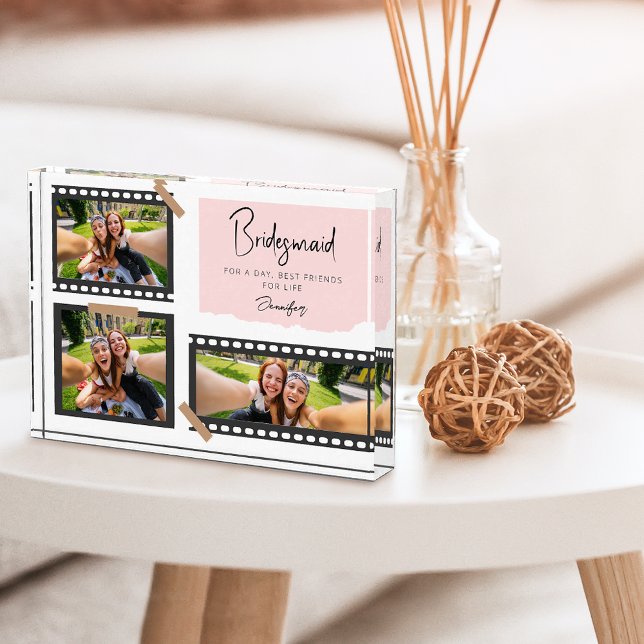 Bridesmaid Custom Photo Collage Bachelorette Block (Creator Uploaded)