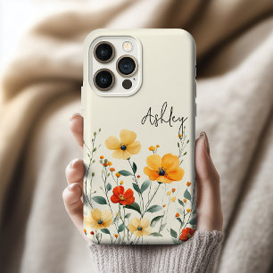 Bridesmaid Custom Wildflowers Wedding Mother Mum iPhone 15 Pro Max Case