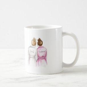 Bridesmaid? Dk Bl Bun Bride Auburn Bun Maid Coffee Mug