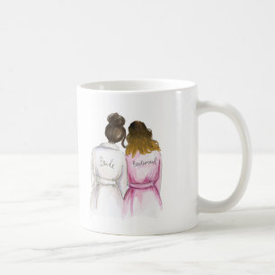 Bridesmaid? Dk Br Bun Bride Ombre Maid Coffee Mug