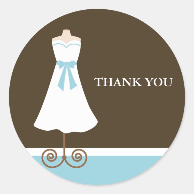 Bridesmaid Dress Classic Round Sticker (Front)
