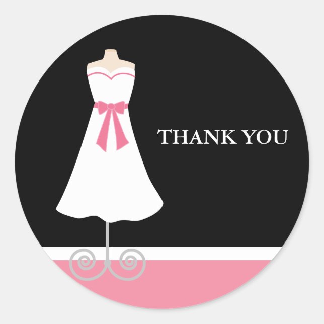 Bridesmaid Dress Classic Round Sticker (Front)